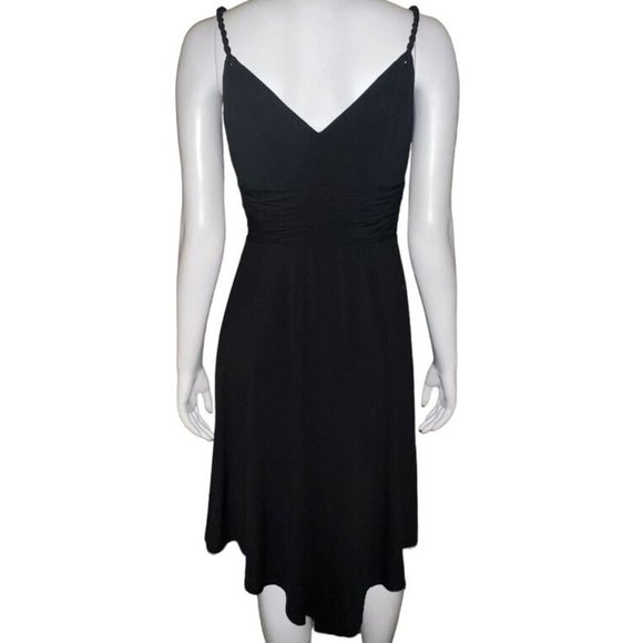 Brand New London Times LBD Little Black Spaghetti Strap Cocktail Dress - Picture 2 of 12